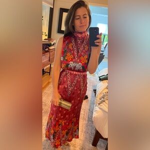 Saloni Fluer Silk Dress